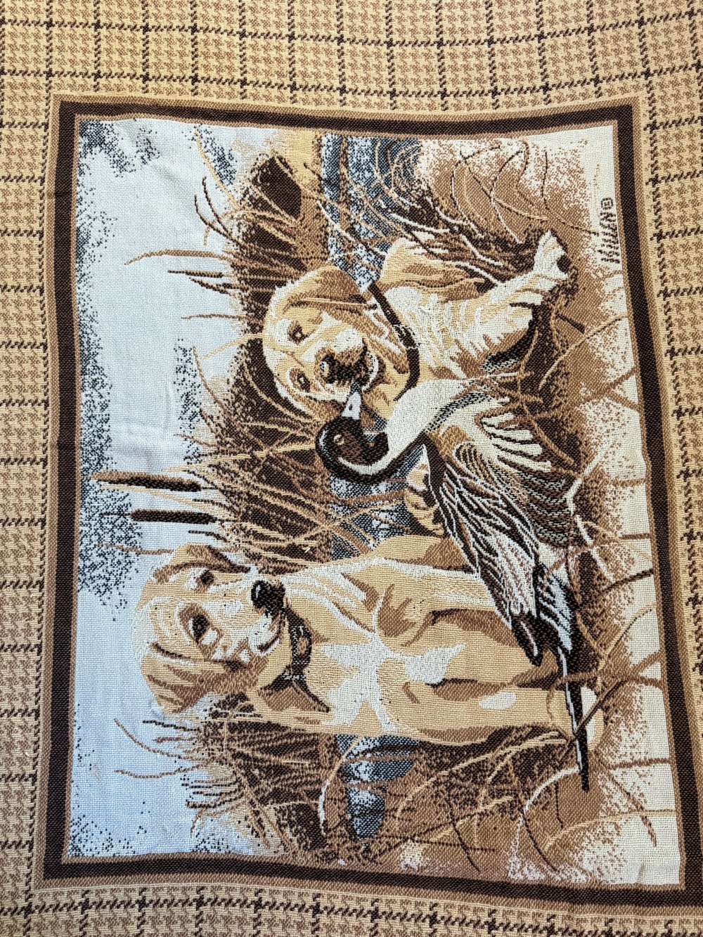 Ducks Unlimited Labrador Retriever Hunting Dog Woven Throw Blanket 60 x 46 - Picture 3 of 6